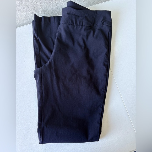 Tribal Navy Blue Stretch Pull On  Pants Size 12 Stretch Faux Pocket Straight Leg - Picture 1 of 10